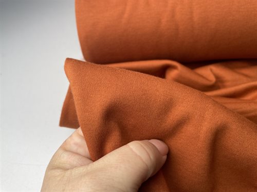 Bomuldsjersey - flot dyb terracotta
